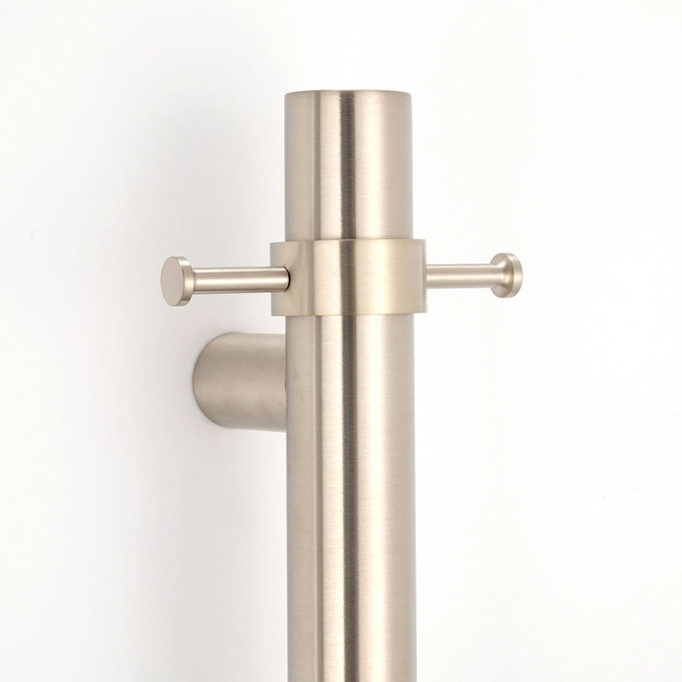 Radiant Vertical Towel Rail 40 x 950mm Brushed Nickel