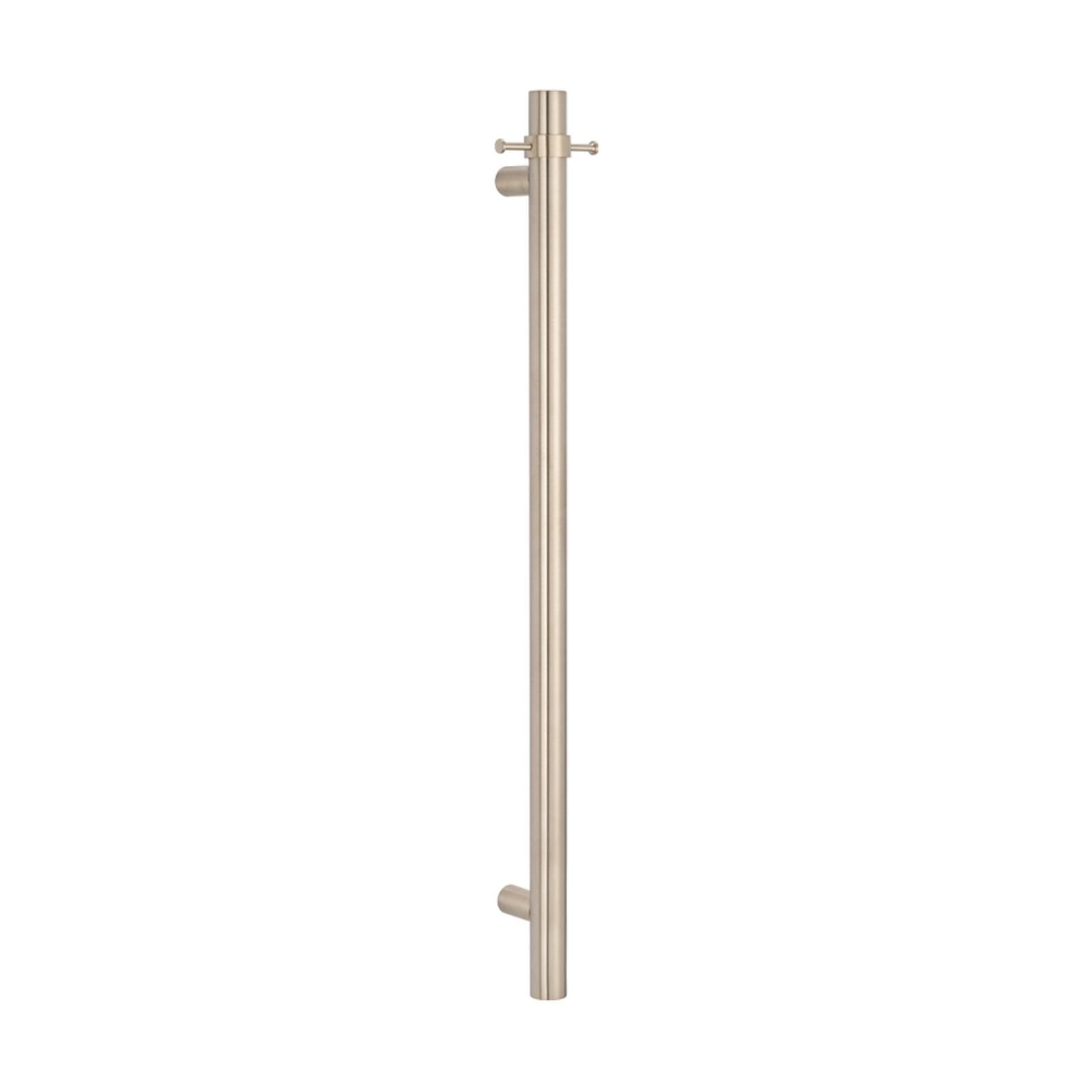 With Hook Radiant Heated Vertical towel rail 40 x 950mm Brushed Nickel BN-VTR-950 - The Blue Space