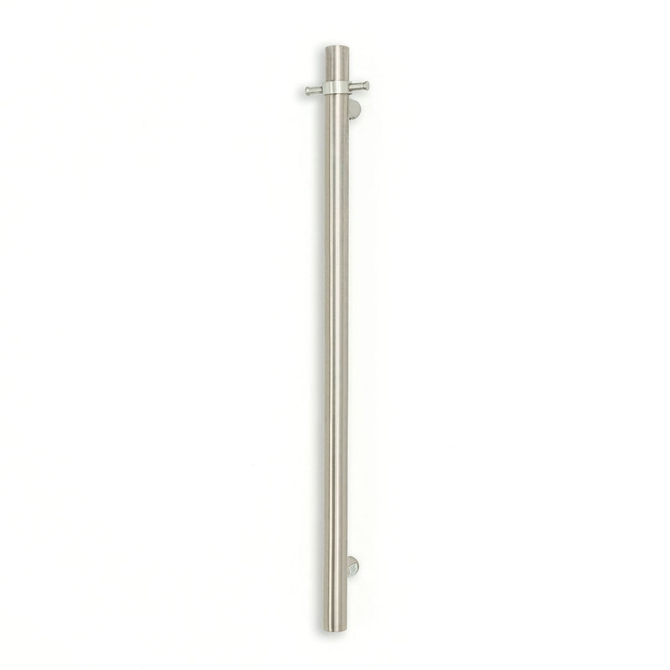 Radiant Vertical Round Single Bar Heated - Brushed Satin