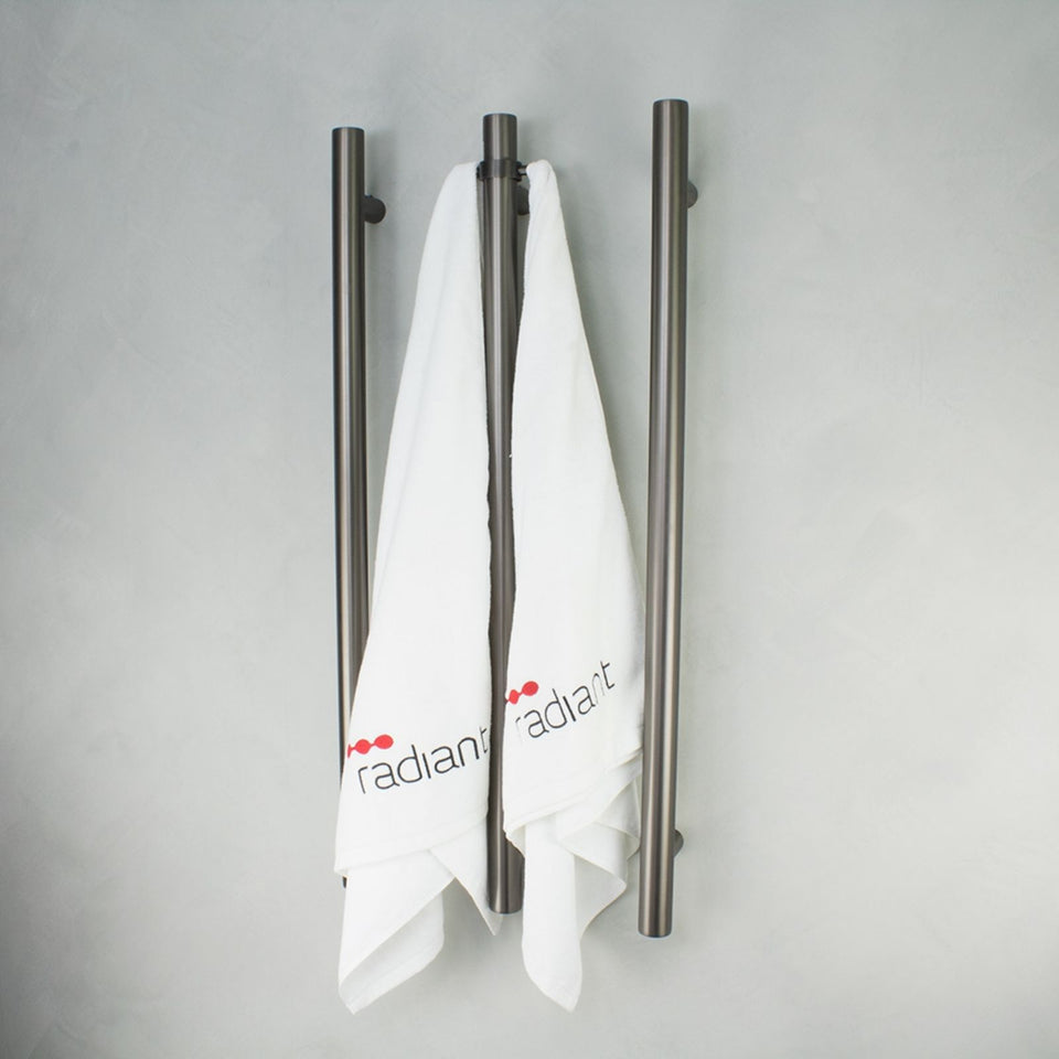 Radiant Vertical Round Single Bar Heated Gunmetal