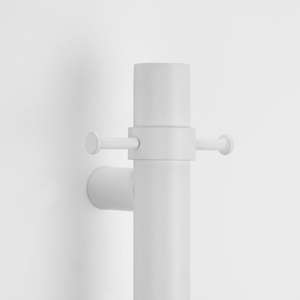 Radiant Vertical Towel Rail 40 x 950mm Matt White