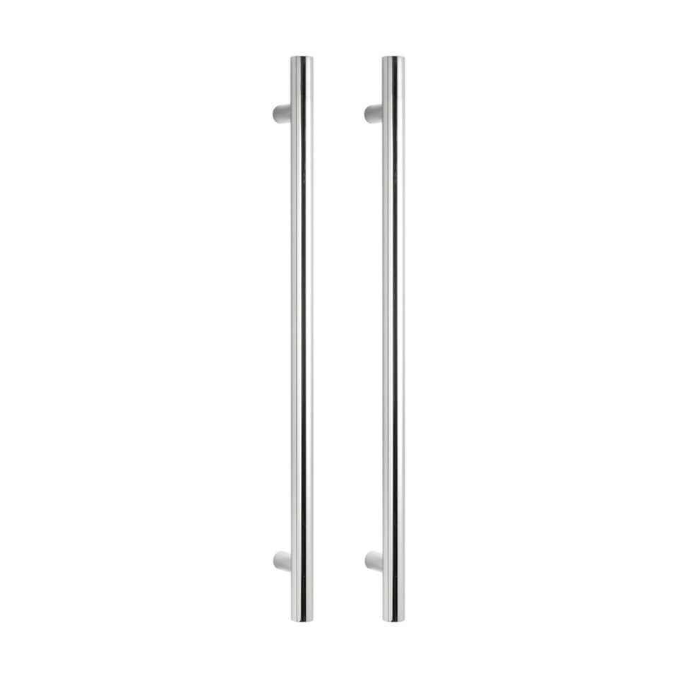Radiant Vertical Round Single Bar Heated - Polished Chrome