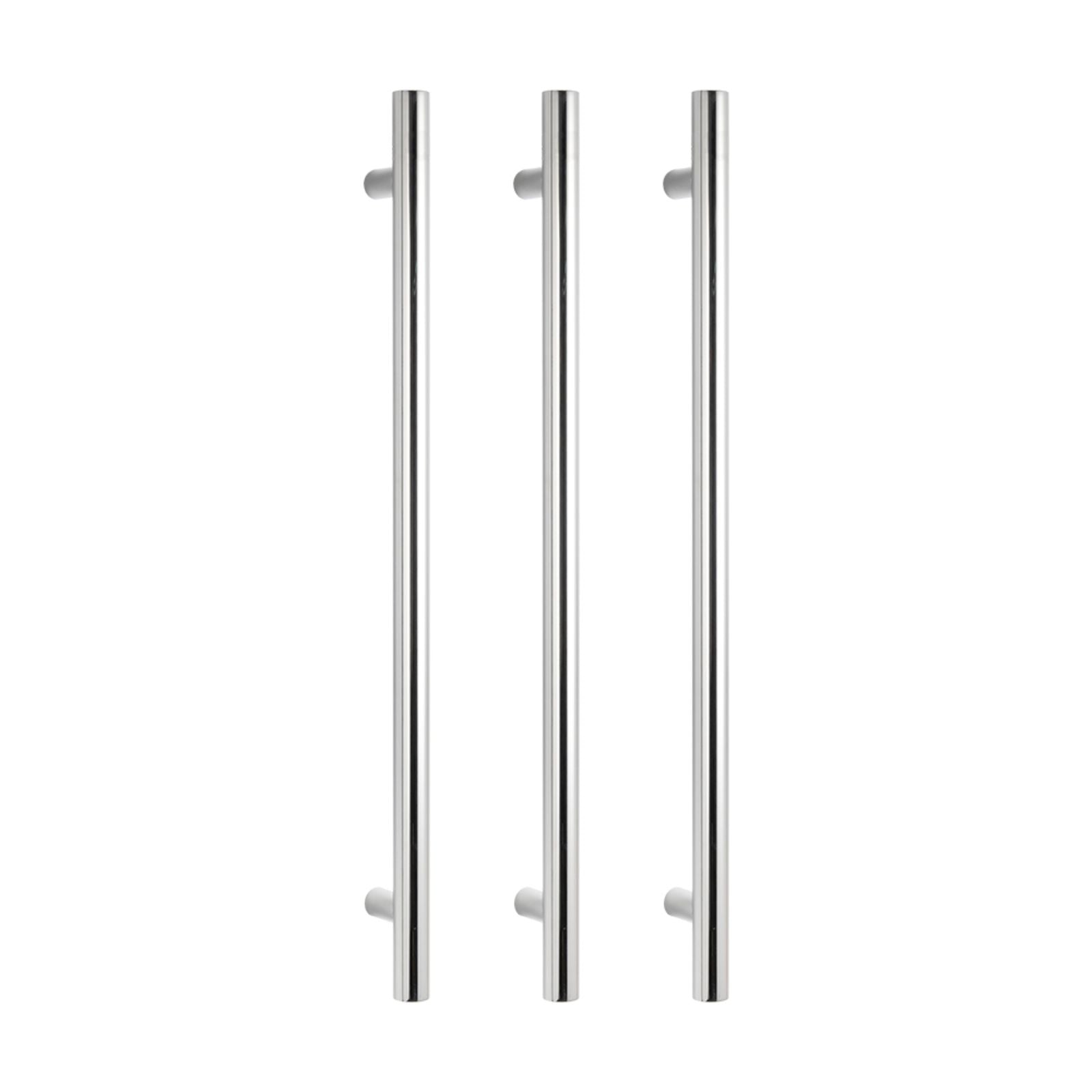 Radiant Heated Vertical towel rail 40 x 950mm Mirror Polished VTR-950 - The Blue Space