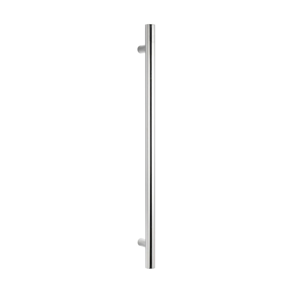 Radiant Vertical Round Single Bar Heated - Polished Chrome