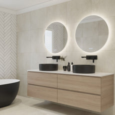 Lifestyle Radiant Olek Frameless LED Mirror 600mm - 1200mm FLESSRND60 - The Blue Space