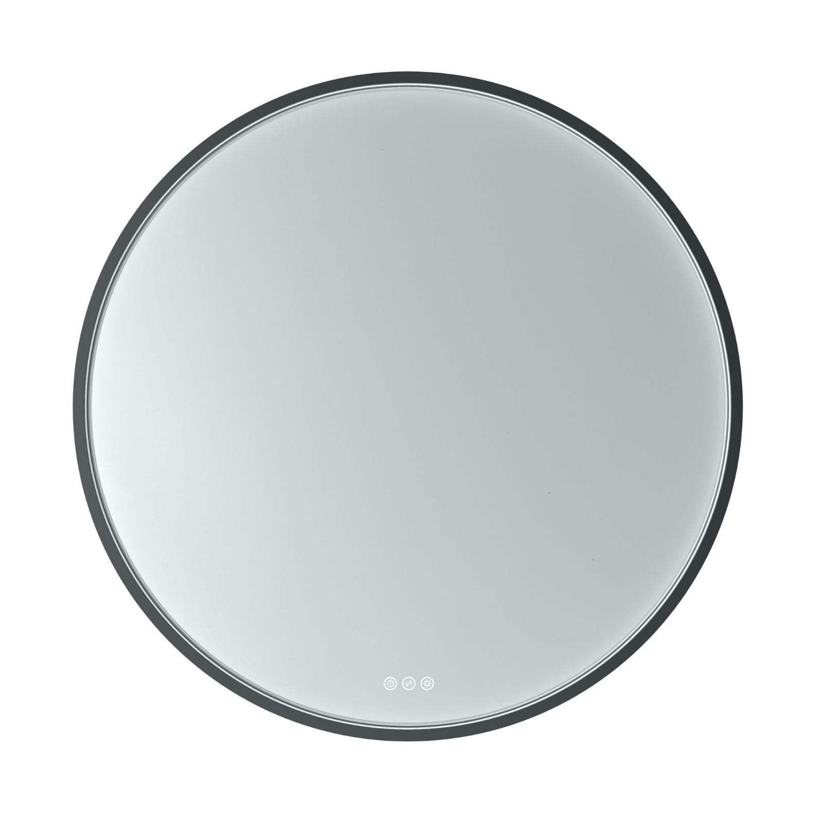 Radiant Olek LED Mirror 600mm - 900mm - Black BLKRND60 - The Blue Space
