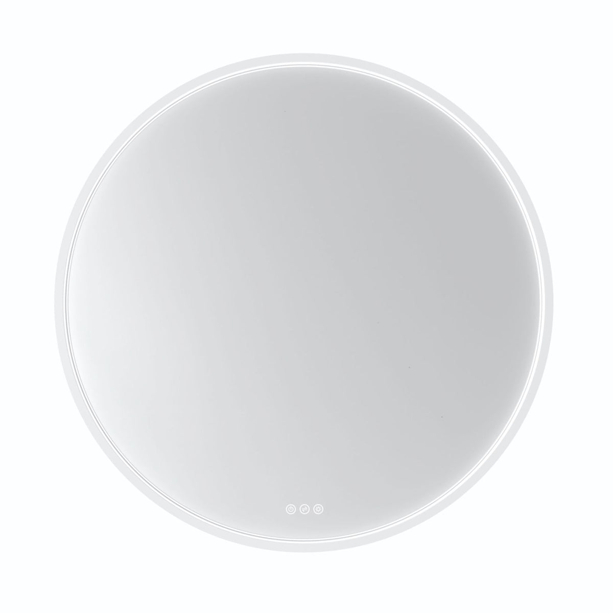 Front Radiant Olek LED Mirror 600mm - 900mm - White WHTRND60 - The Blue Space