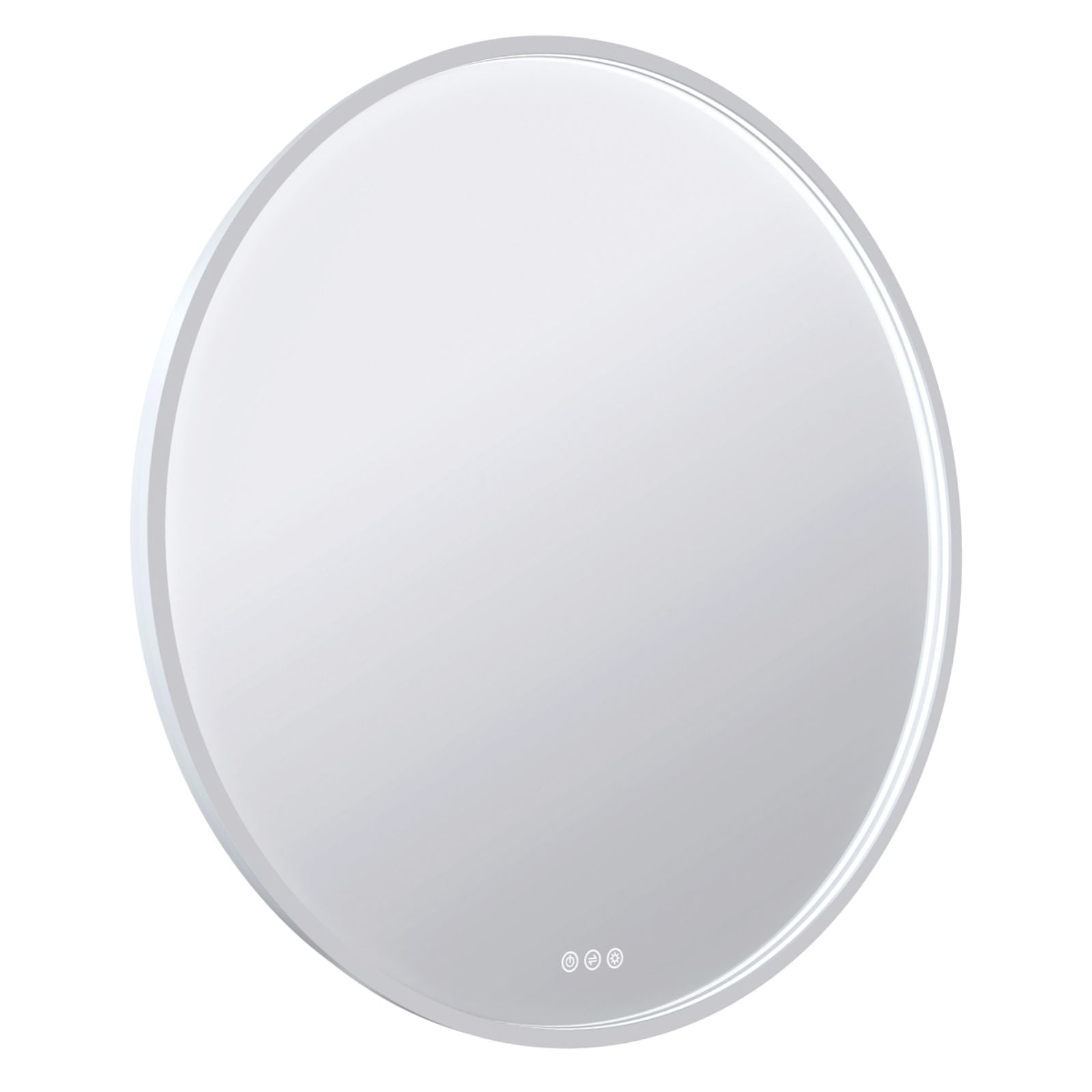Side Radiant Olek LED Mirror 600mm - 900mm - White WHTRND60 - The Blue Space