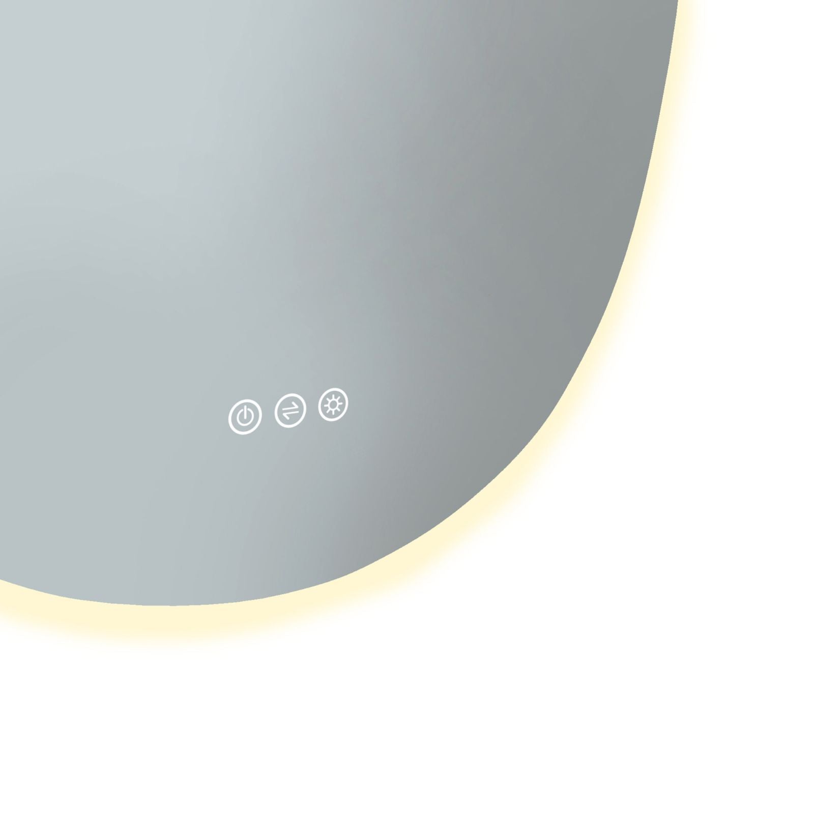 Corner Radiant Pebl Frameless LED Mirror FLESSPEB7090 - The Blue Space