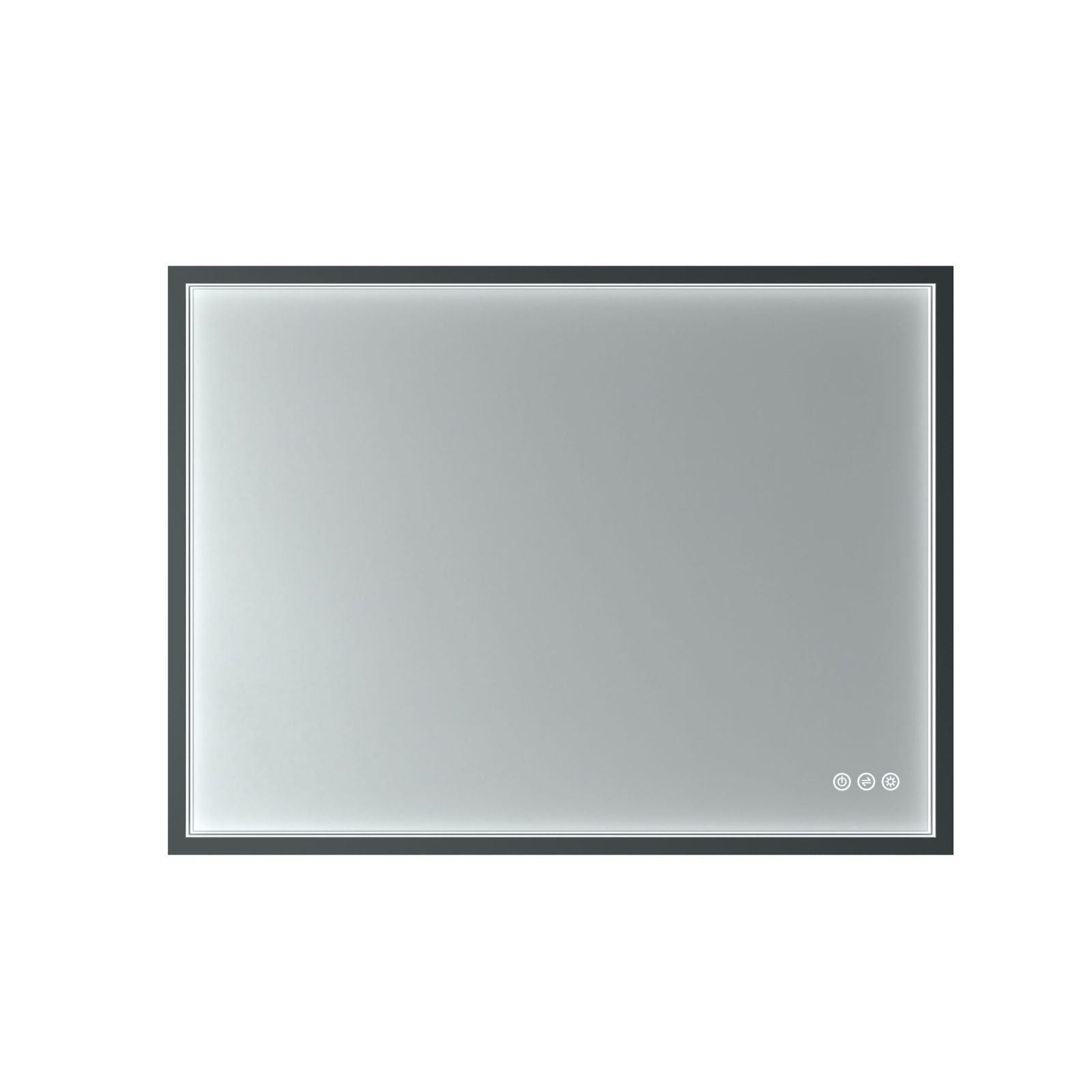 Radiant Roek 600mm x 800mm LED Mirror - Black BLK6080 - The Blue Space