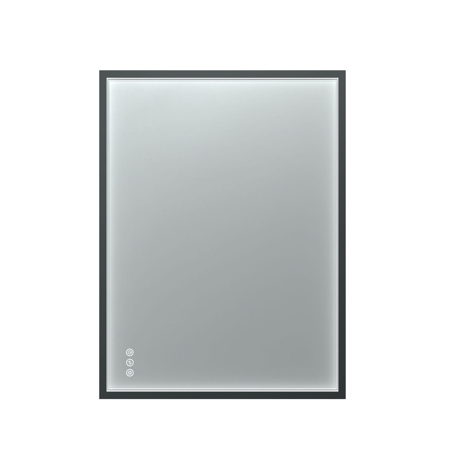 Radiant Roek 600mm x 800mm LED Mirror - Black BLK6080 - The Blue Space