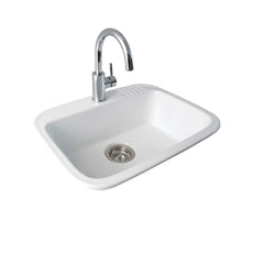 Seima Eva 600 Ceramic Laundry Sink 23L - Includes Overflow and 1 Taphole 191940 - The Blue Space