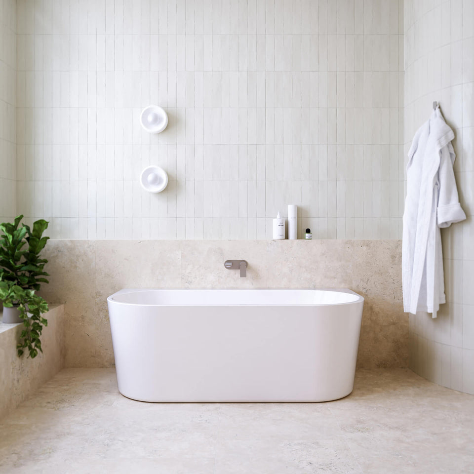Tumbled Natural Calacatta Gold Marble Subway Tile 50mm x 200mm