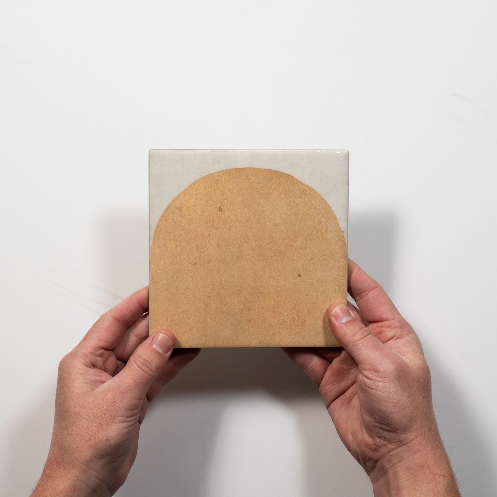 With Hand Soluna Arc Cotto Porcelain Tile 150 x 150mm ATLCOD - The Blue Space