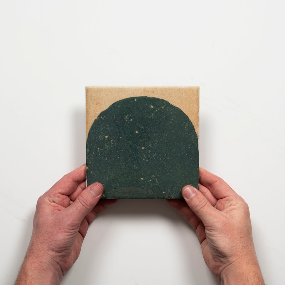 Soluna Arc Green Porcelain Tile 150 x 150mm