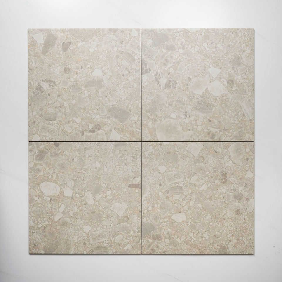 Southside Beige Terrazzo Matte P2 Porcelain Tile 450 x 450mm