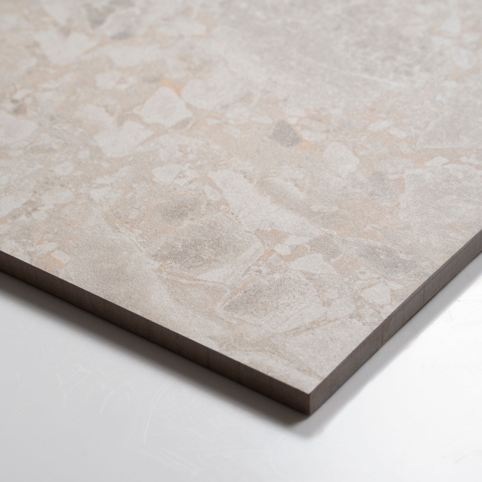 Oblique Southside Beige Terrazzo Matte Porcelain Tile P3 600mm x 600mm 6STUBEM - The Blue Space