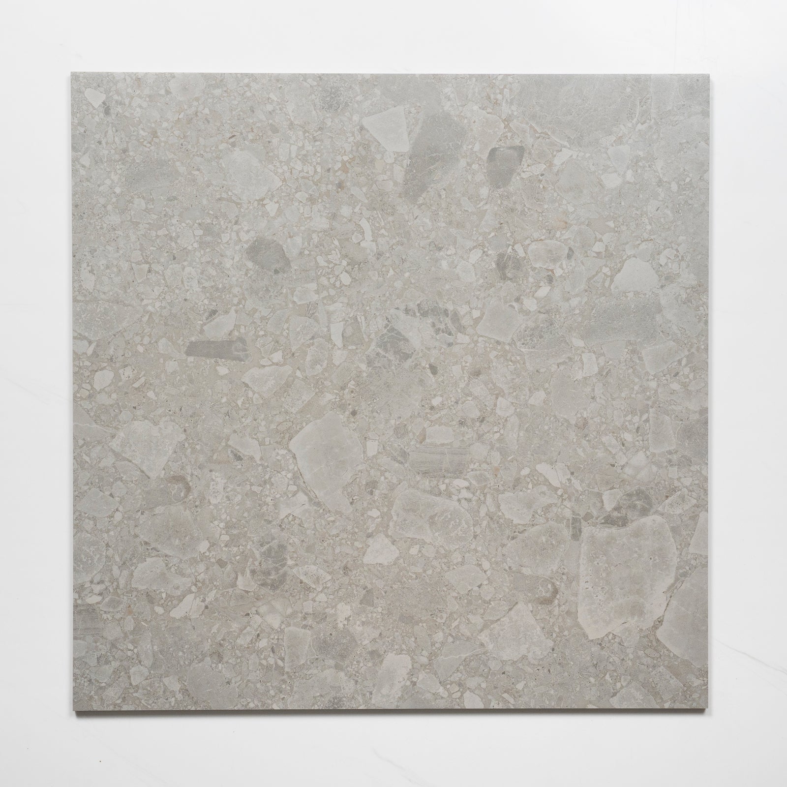 Faces Southside Grey Terrazzo Matte Porcelain Tile P3 600mm x 600mm 6STUGYM - The Blue Space