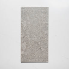 Single no Hand Southside Grey Terrazzo Matte Porcelain Tile P4 300mm x 600mm 36STUGYM - The Blue Space