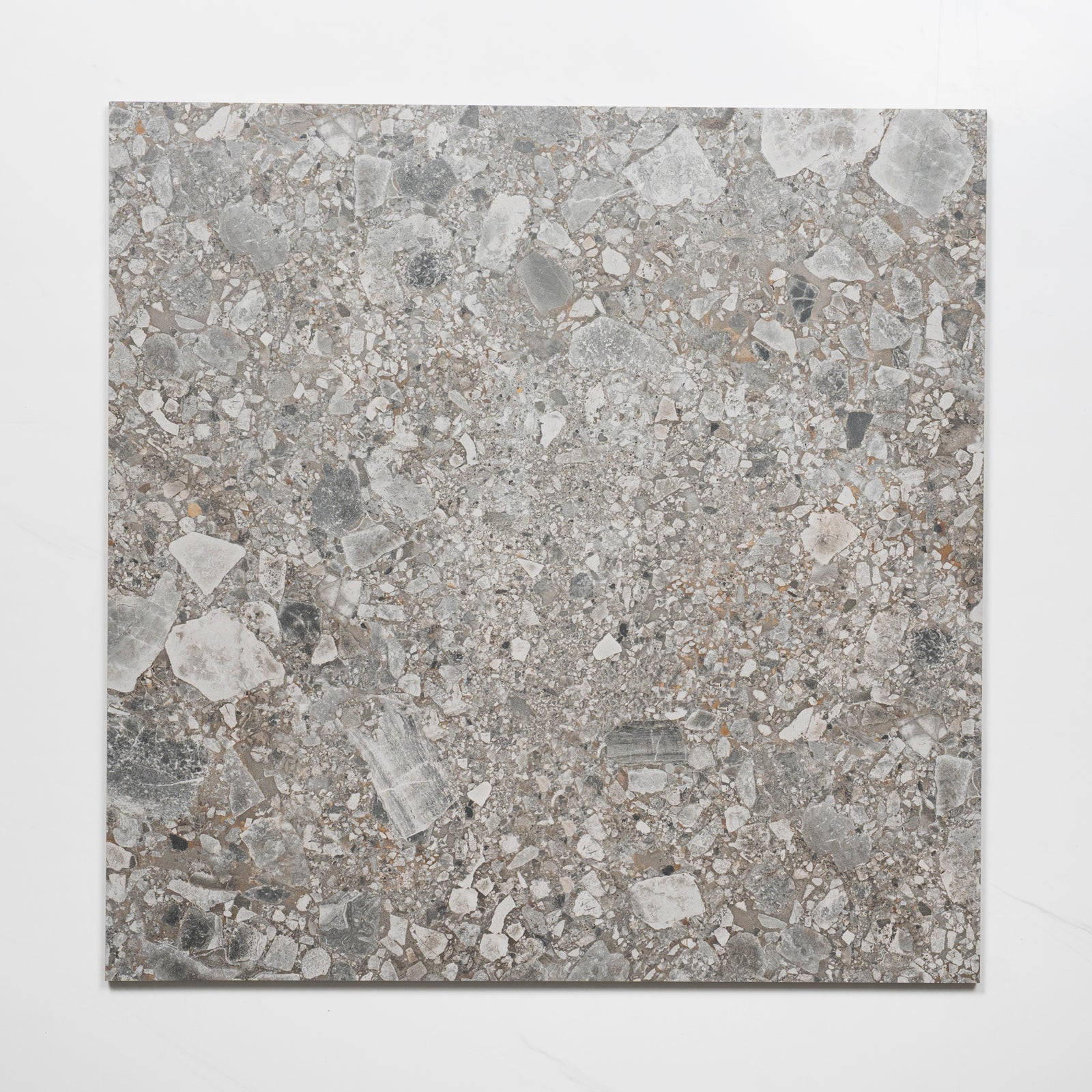 Single no Hand Southside Natural Terrazzo Matte Porcelain Tile P3 600mm x 600mm 6STUNAM - The Blue Space