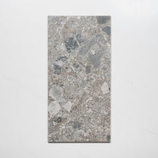 Single no Hand Southside Natural Terrazzo Matte Porcelain Tile P4 300mm x 600mm 36STUNAM - The Blue Space