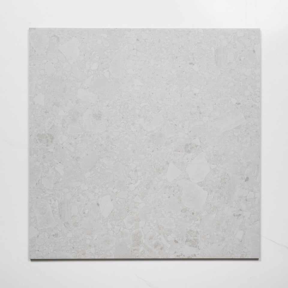 Southside White Terrazzo External Porcelain Tile P5 600mm x 600mm