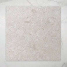 Single no Hand Southside White Terrazzo Matt P2 Porcelain Tile 450x450mm 45STUWHM - The Blue Space