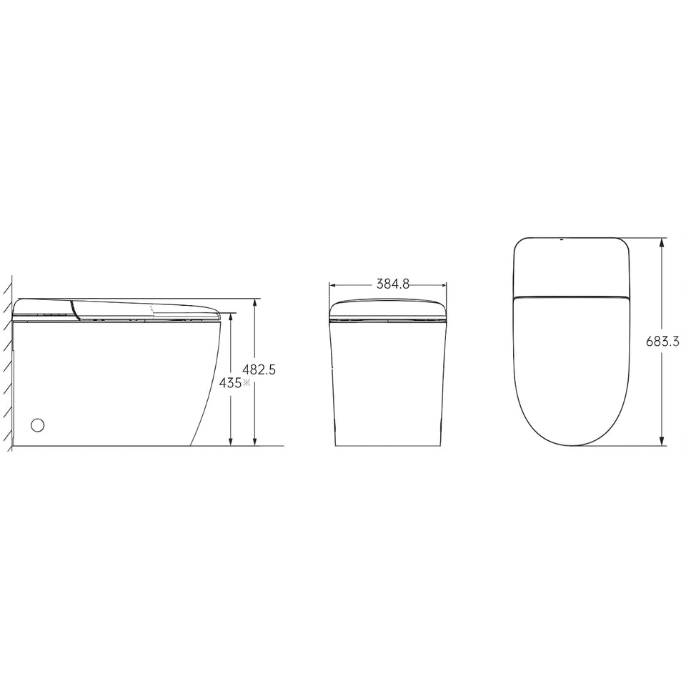St George Mosman Smart Toilet (Intelligent Bidet Toilet) - Gloss White
