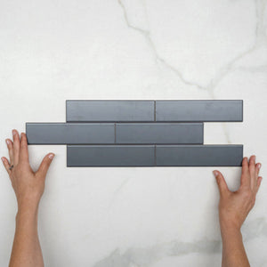 Sunset Iron Grey Satin Flat Ceramic Tile 50x200mm