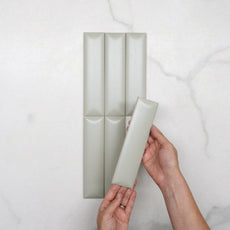 Hero Sunset Sage Avocado Satin Dune Ceramic Tile 50x200mm  - The Blue Space