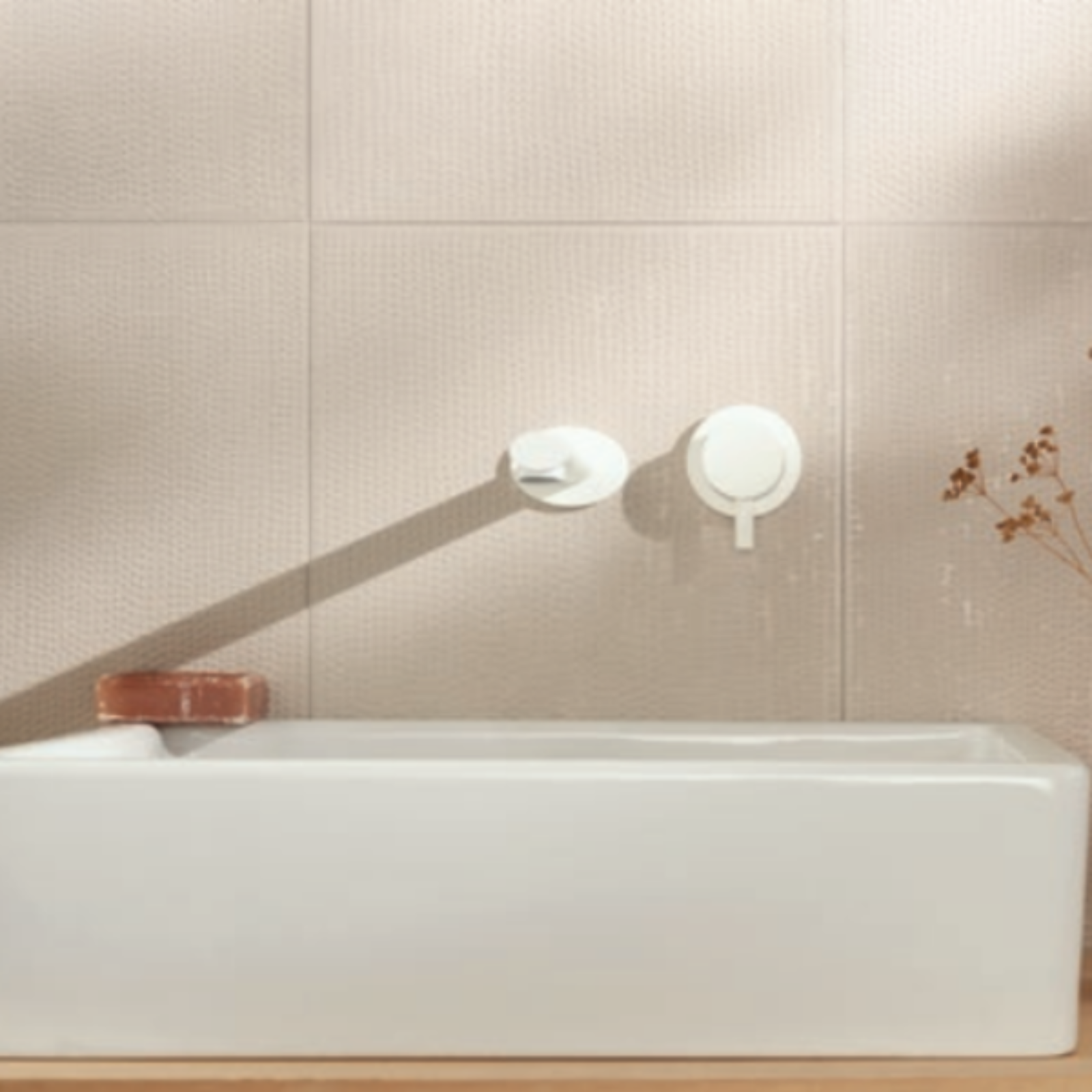 Lifestyle Taupe Olivia Decor Tile 300 x 600 x 10mm Italian Porcelain 36MATDERO - The Blue Space