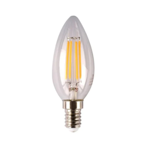 Telbix E14 4W LED Candle Globe Warm White - Clear