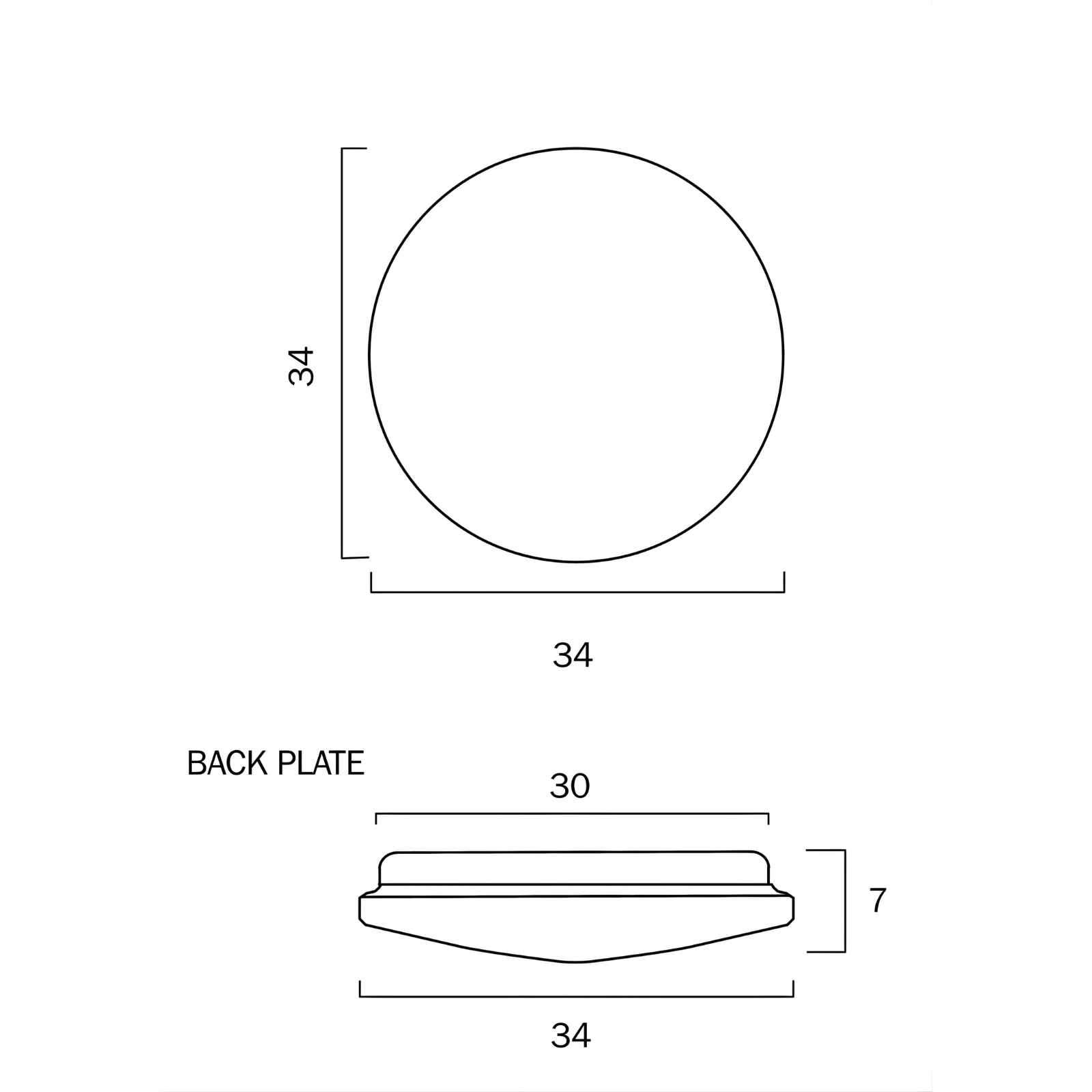 Line Drawing Telbix Cassia 18W Ceiling Light Satin  CASSIAOY340-3C - The Blue Space