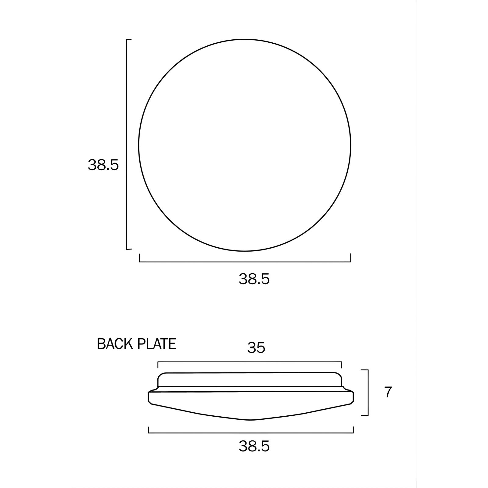 Line Drawing Telbix Cassia 28W Ceiling Light Satin  CASSIAOY385-3C - The Blue Space