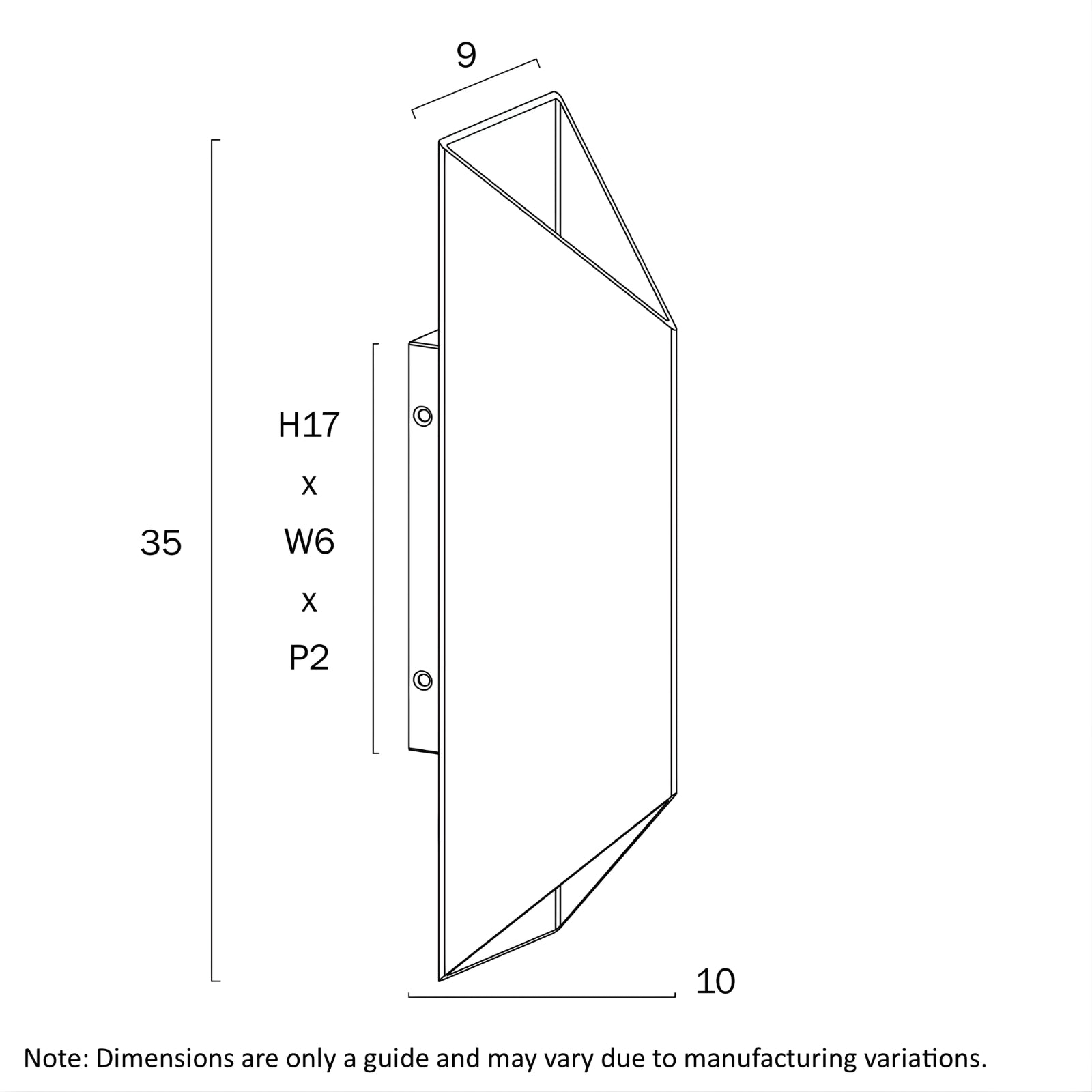 Line Drawing Telbix Chaska Wall Light Black CHASKAWB-BK - The Blue Space