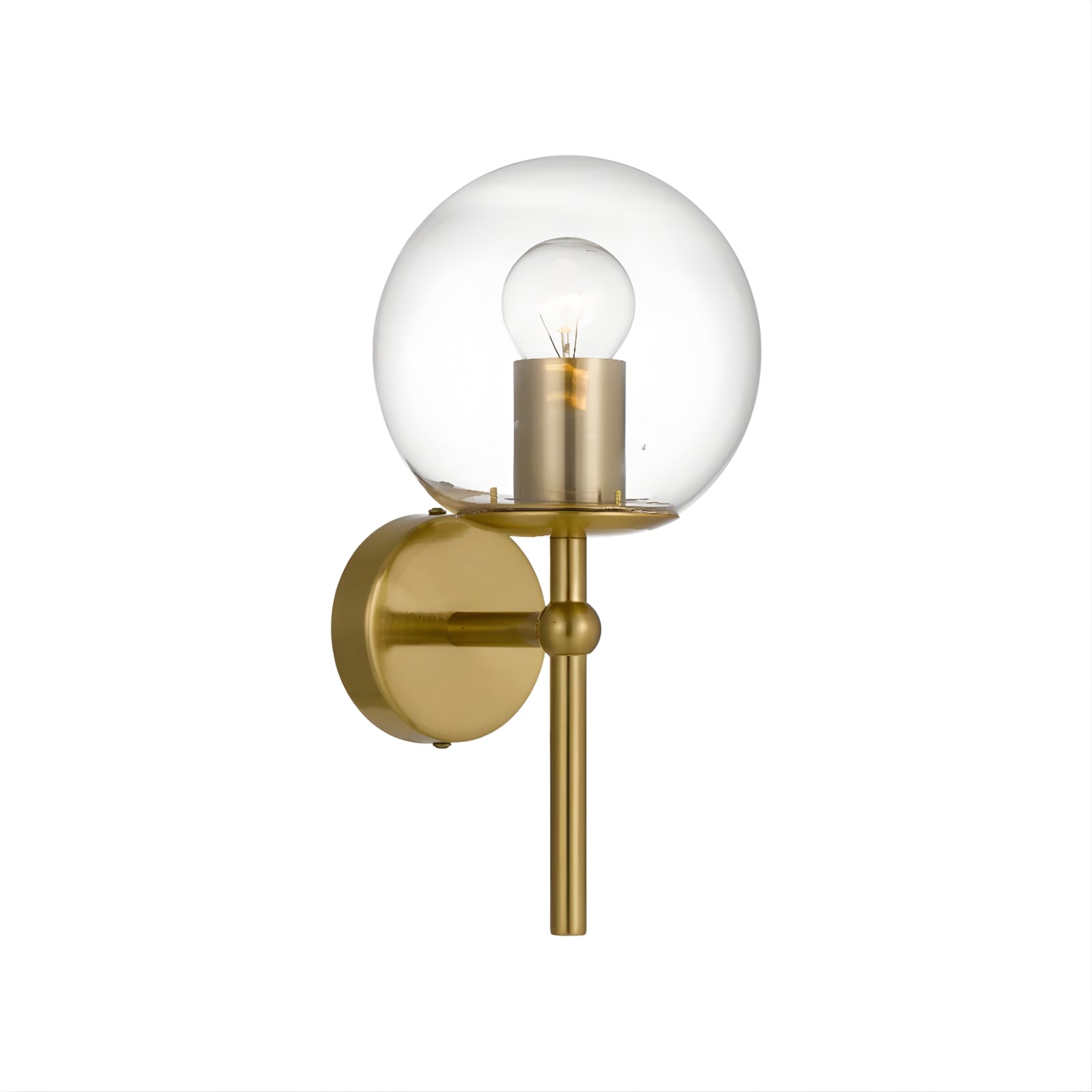 Telbix Eterna 1 Wall Light Antique Gold Clear  ETERNAWB1-AGCL - The Blue Space