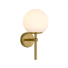 Telbix Eterna 1 Wall Light Antique Gold Opal Matte  ETERNAWB1-AGOP - The Blue Space