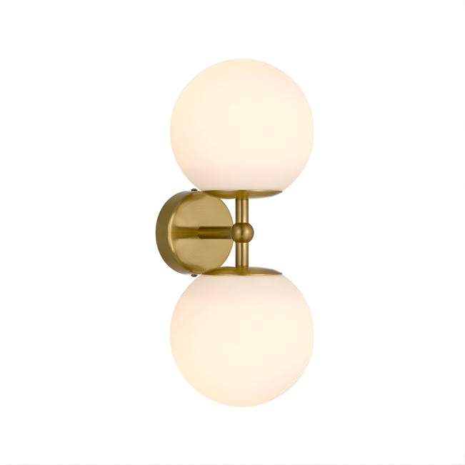 Telbix Eterna 2 Wall Light Antique Gold Opal Matte  ETERNAWB2-AGOP - The Blue Space