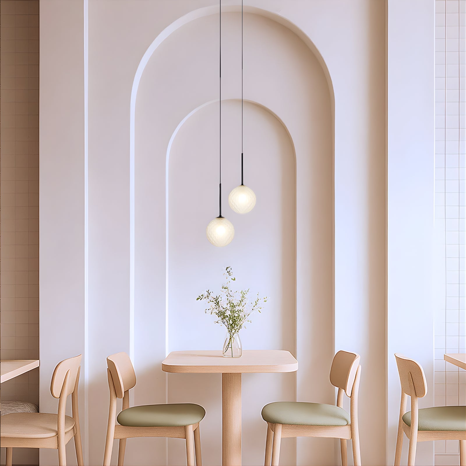 Lifestyle Telbix Gaston 2 Light Pendant G9 Black Frost Prism GASTONPE2-BKFRT - The Blue Space