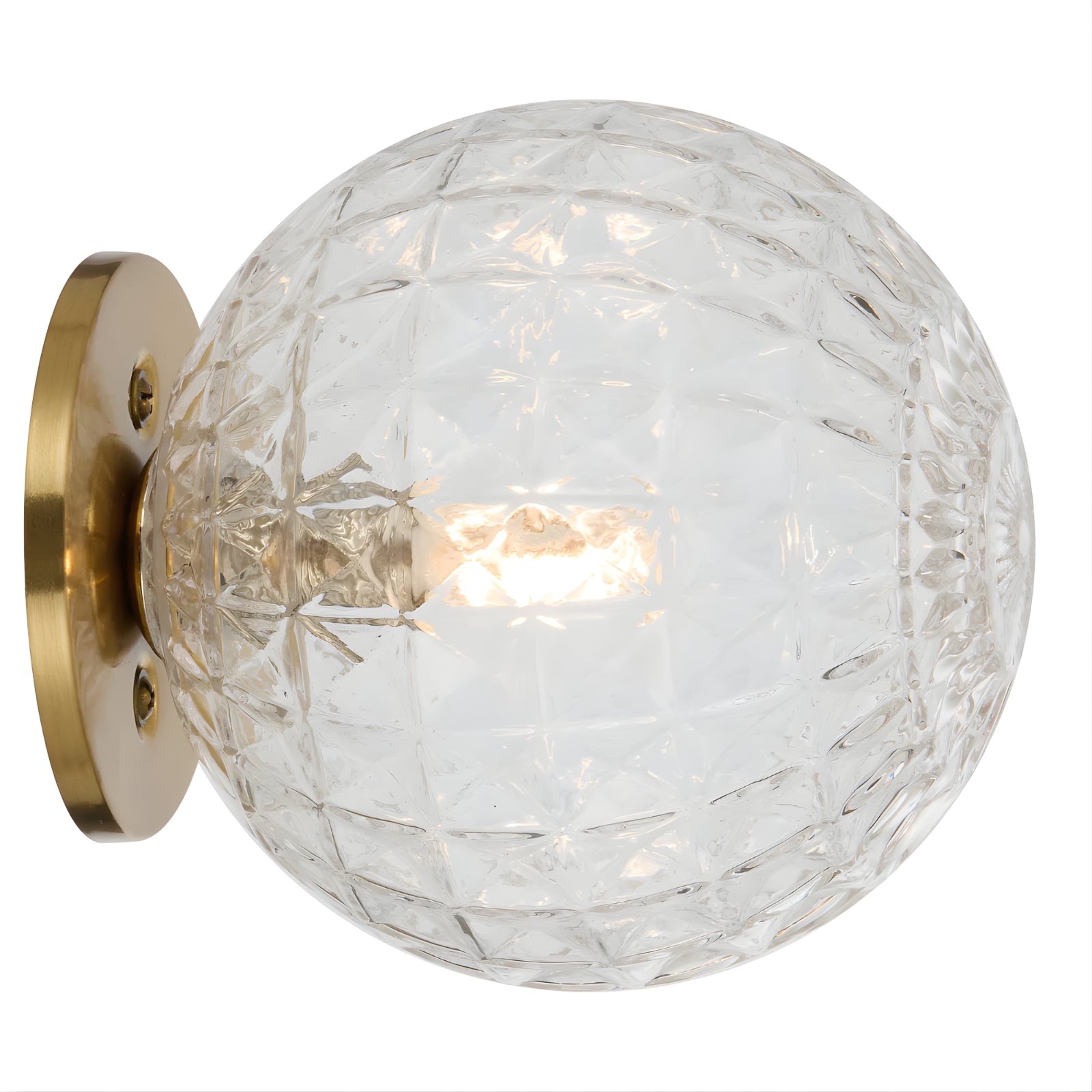 Telbix Gaston G9 Wall Light Antique Gold Clear Prism GASTONWB-AGCLP - The Blue Space
