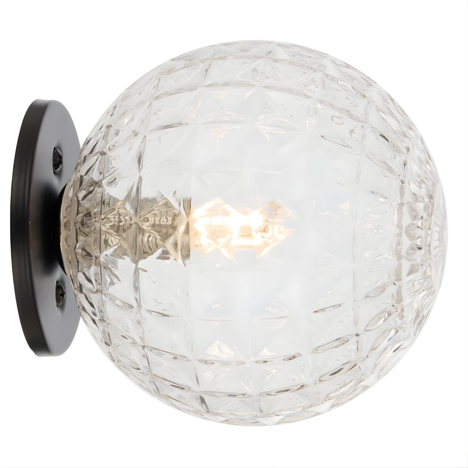 Telbix Gaston G9 Wall Light Black Clear Prism GASTONWB-BKCLP - The Blue Space