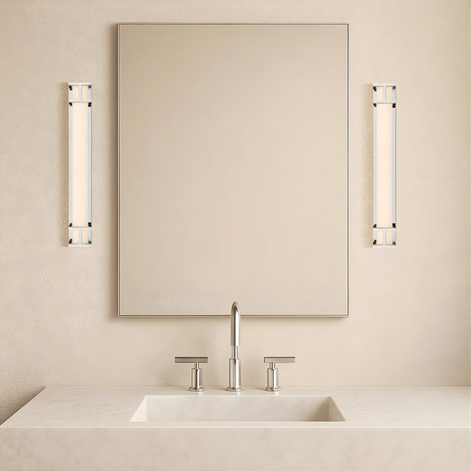 Lifestyle Telbix Gilson 40 Vanity Wall Light Chrome  GILSONWB40-CH3C - The Blue Space