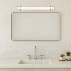 Lifestyle Telbix Gilson 60 Vanity Wall Light Chrome  GILSONWB60-CH3C - The Blue Space