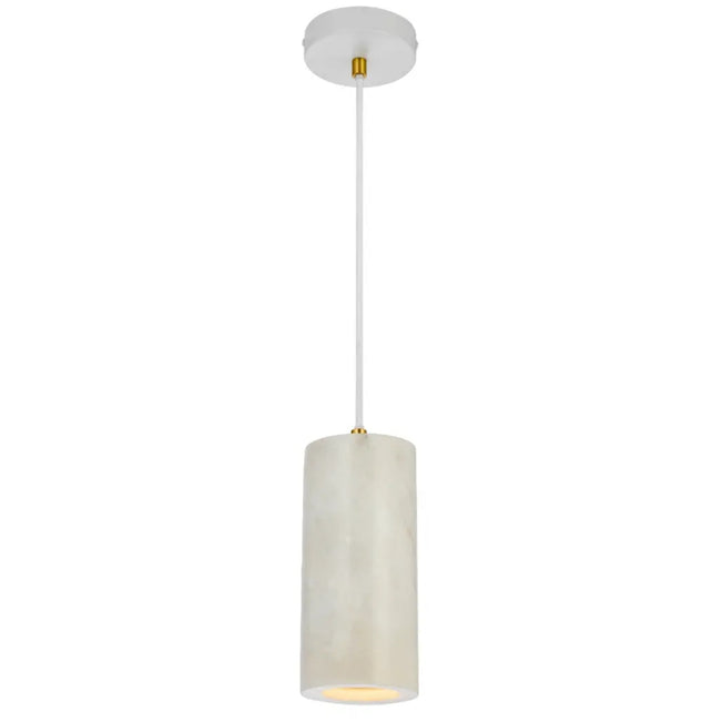 Single Telbix Jornel Pendant Light White Marble JORNELPE-WHM - The Blue Space