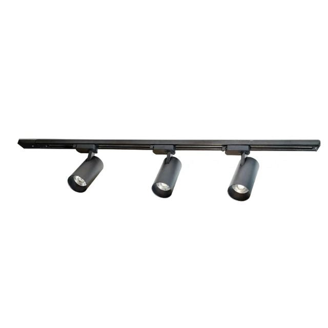 Telbix Logik LED Track Light 18W Black LOGIKTS65.3-BK - The Blue Space