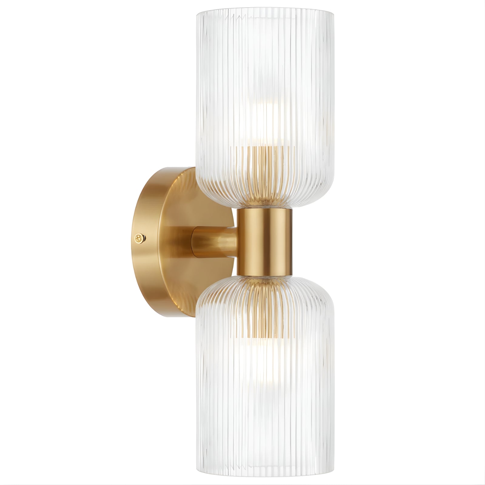 Telbix Riven 2 Wall Light Antique Gold Clear  RIVENWB2-AGCL - The Blue Space