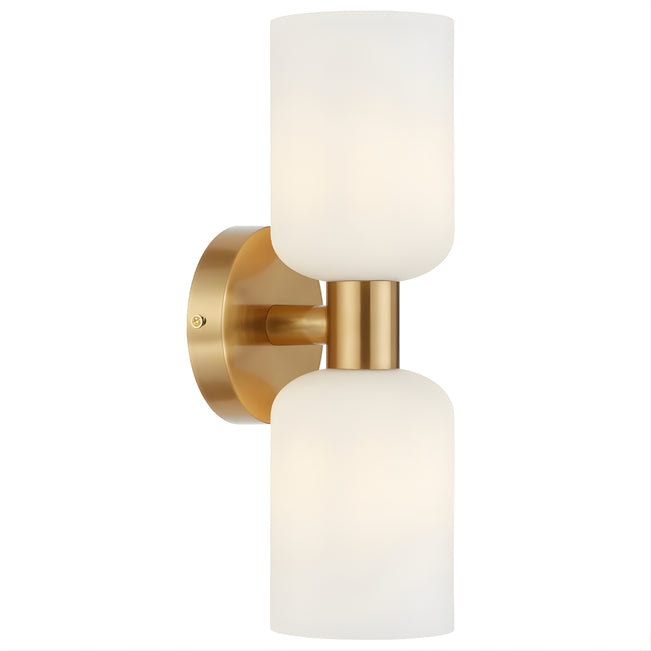 Telbix Riven 2 Wall Light Antique Gold Opal Matte  RIVENWB2-AGOM - The Blue Space