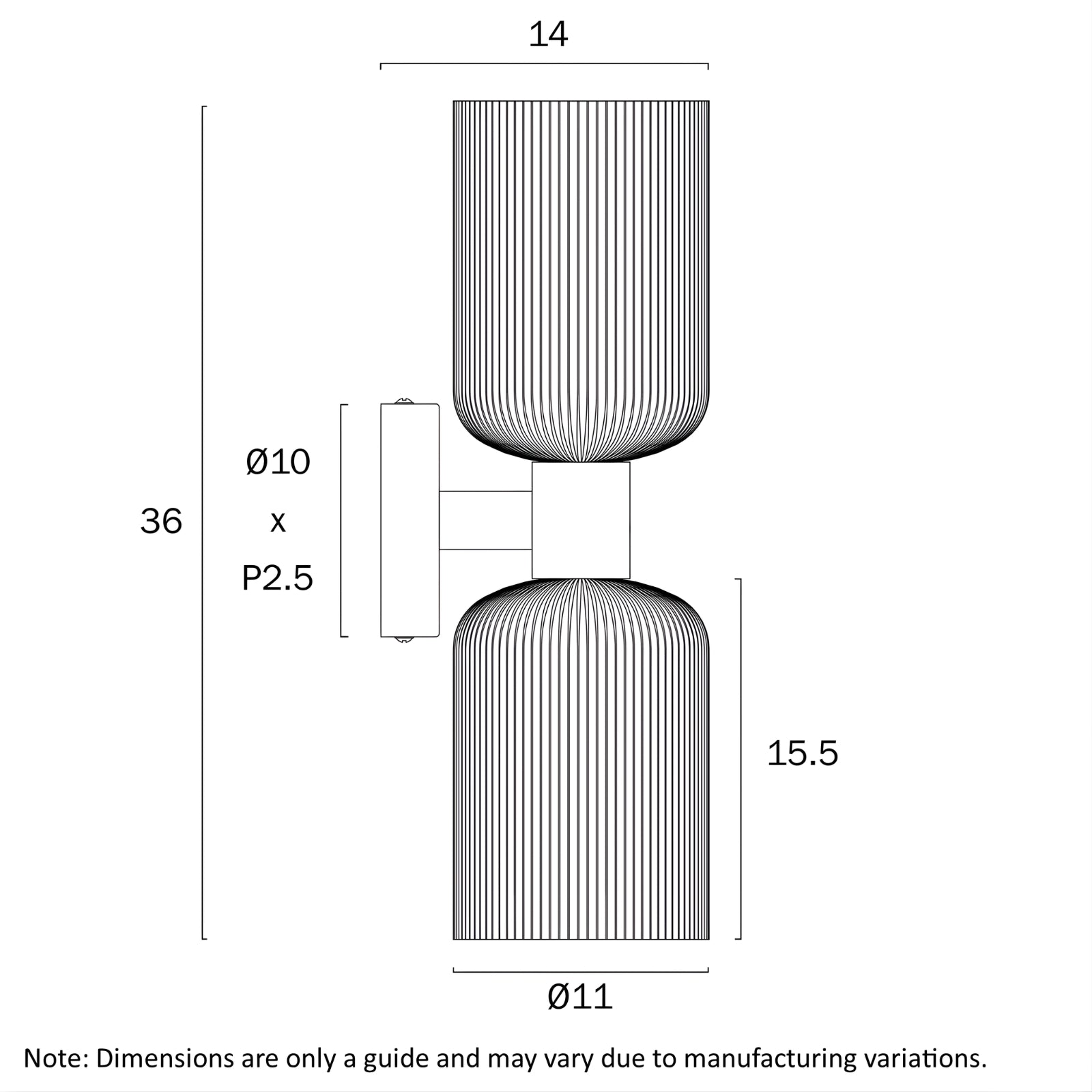 Line Drawing Telbix Riven 2 Wall Light Chrome Opal Matte  RIVENWB2-CHOM - The Blue Space