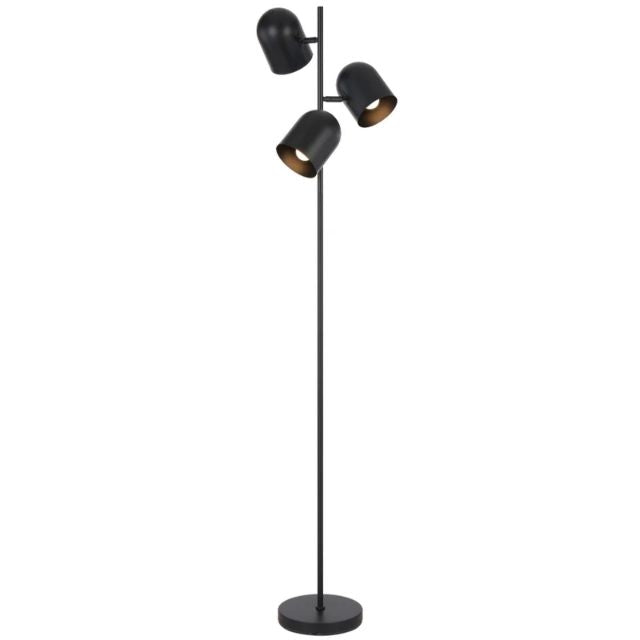 Telbix Turin Floor Lamp E14 Black TURINFL3-BK - The Blue Space