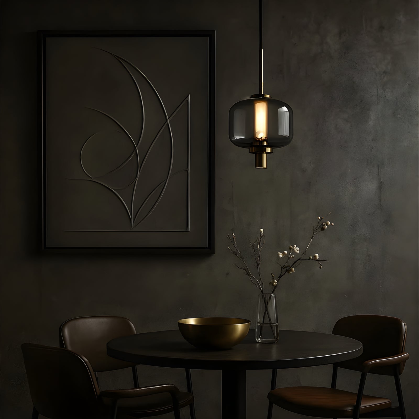 Telbix Volen 1 Pendant Light Black  VOLENPE1-BKSM - The Blue Space